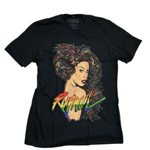 RuPaul Pride Graphic Tee Mens M Black Rainbow Drag Queen Pop Art Pride Shirt